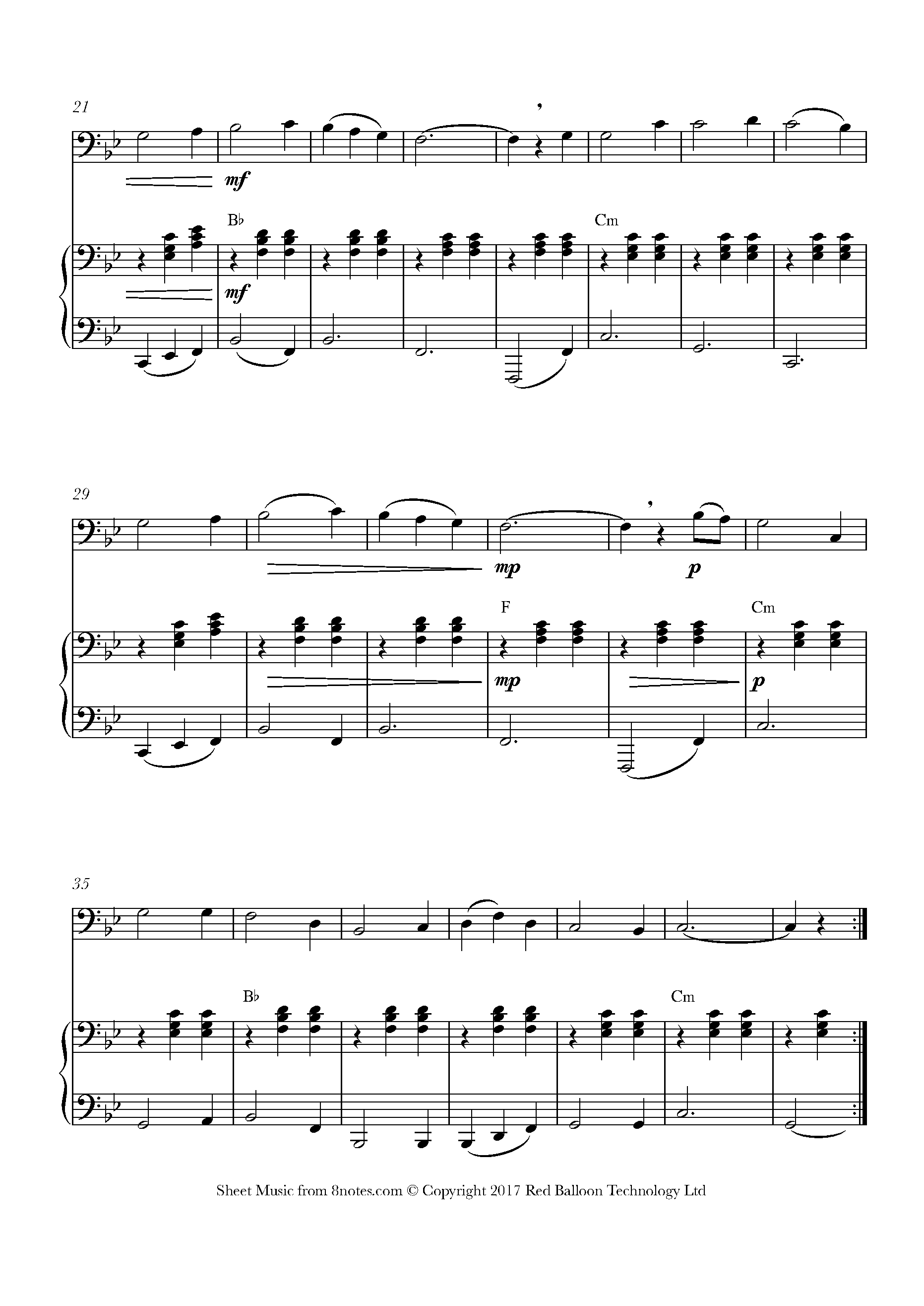 Spancil Hill Sheet Music For Trombone - 8notes.com