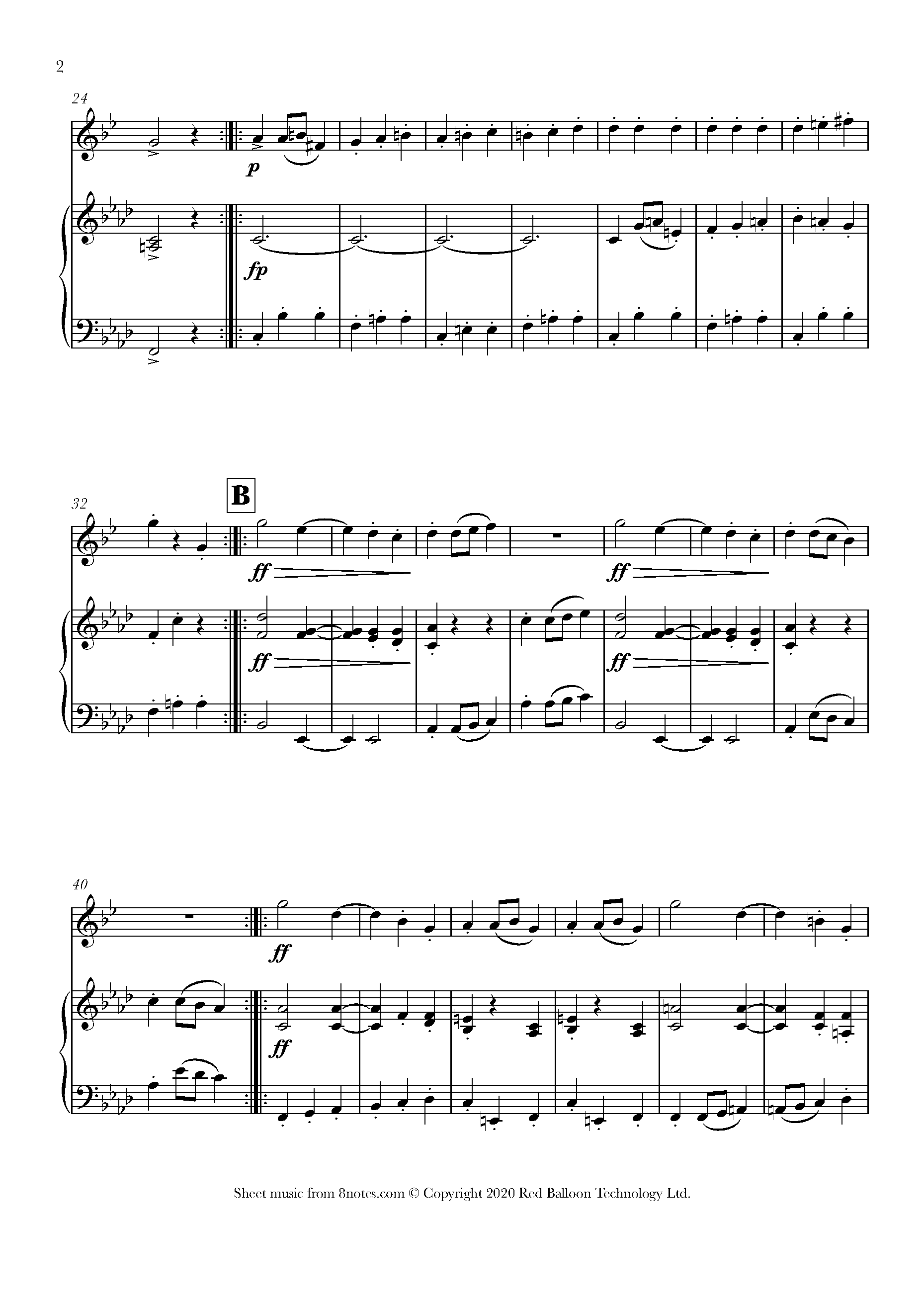 ﻿Dvořák - Slavonic Dance No. 8 Op. 46 Sheet music for Trumpet - 8notes.com