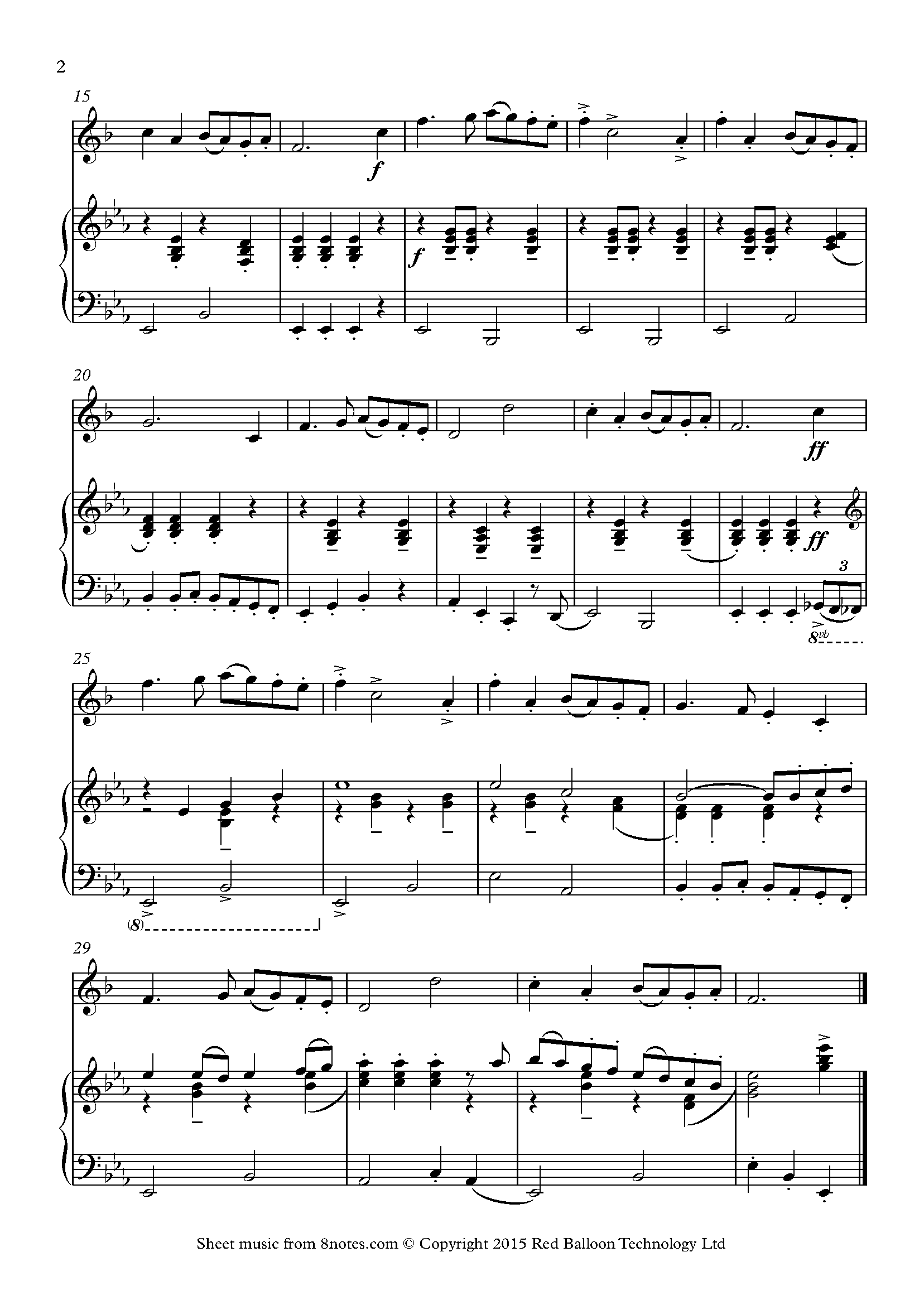 Portsmouth Sheet music for Trumpet - 8notes.com