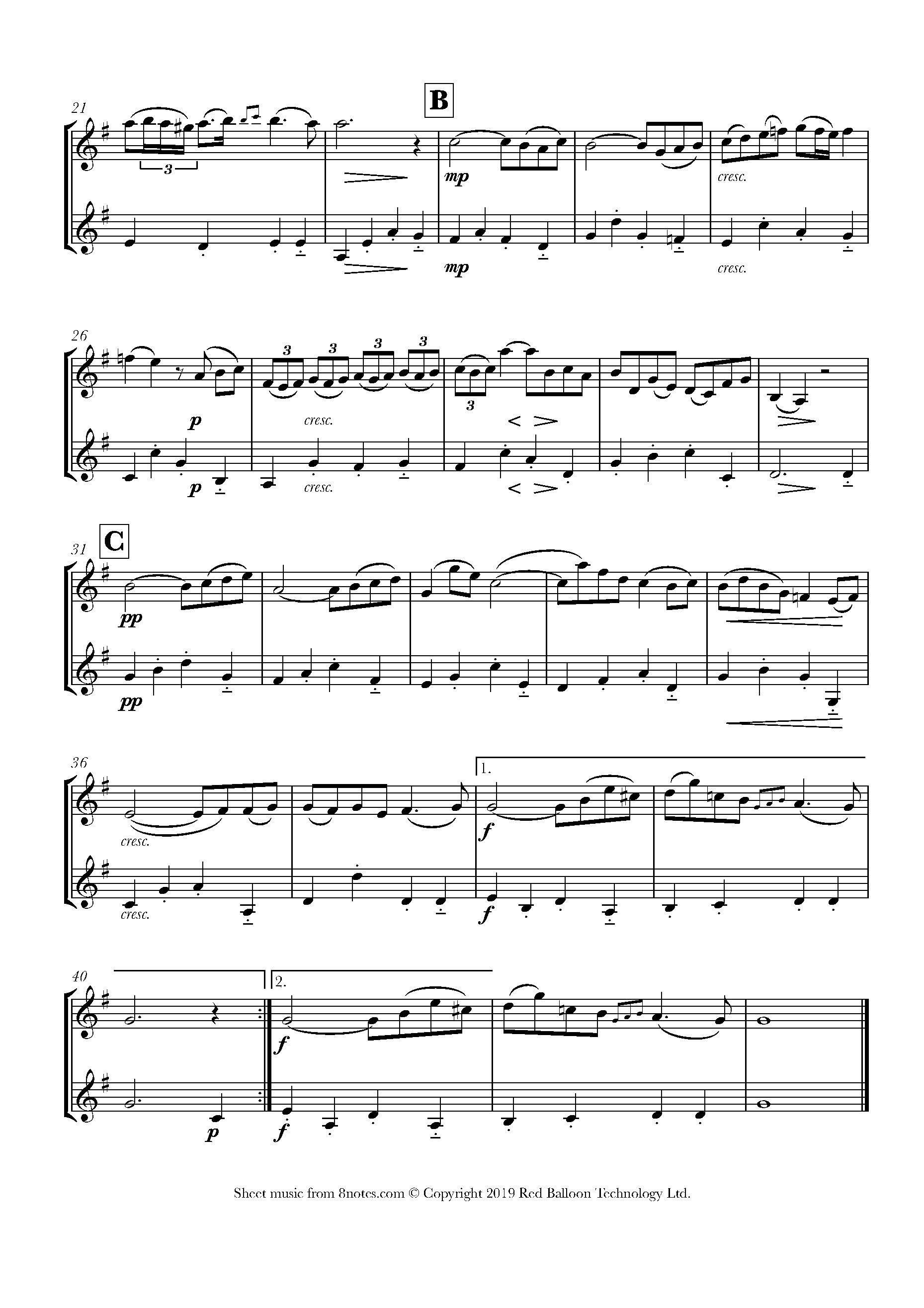 Bach - Arioso From Cantata BWV 156 Sheet Music For Trumpet Duet ...