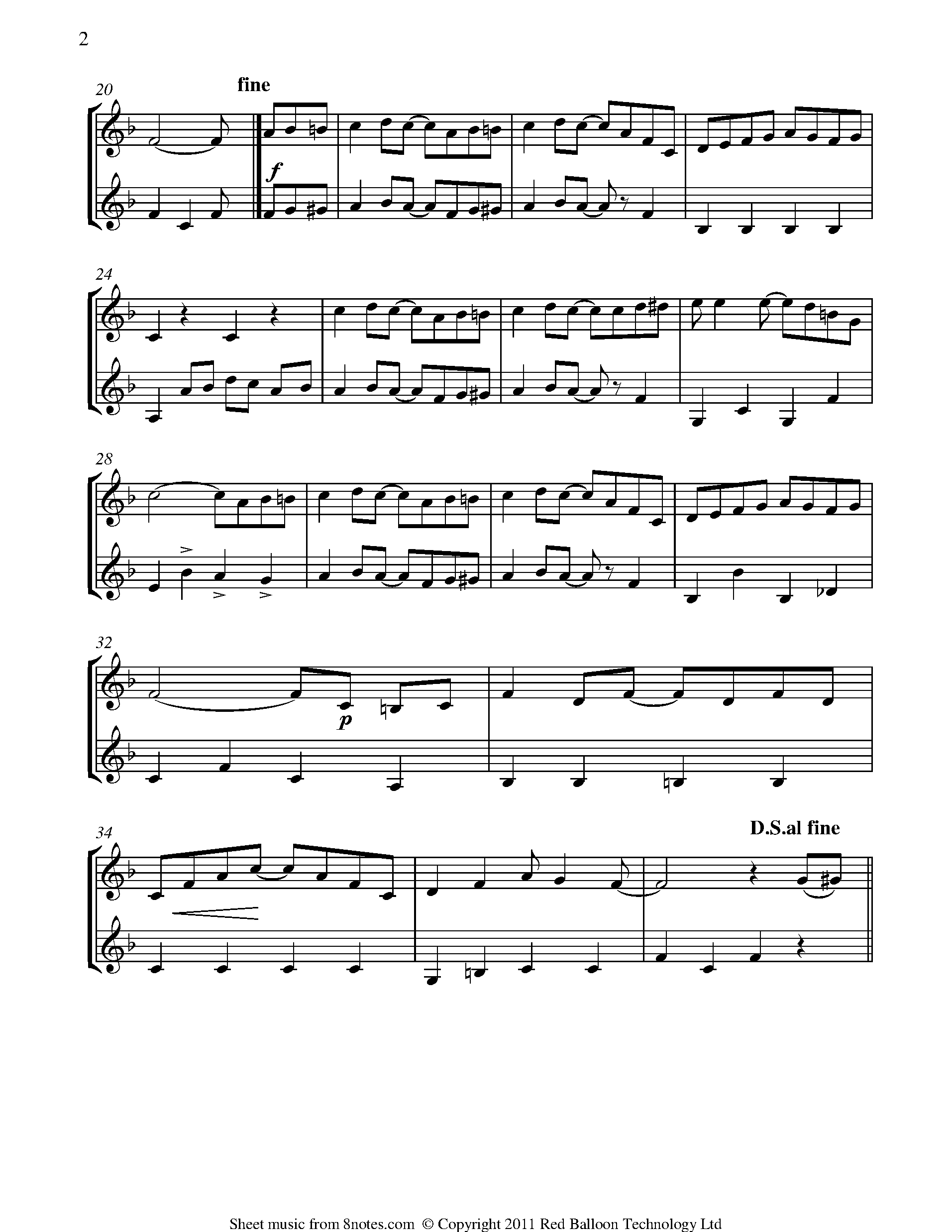 Scott Joplin - The Entertainer Sheet music for Trumpet Duet - 8notes.com