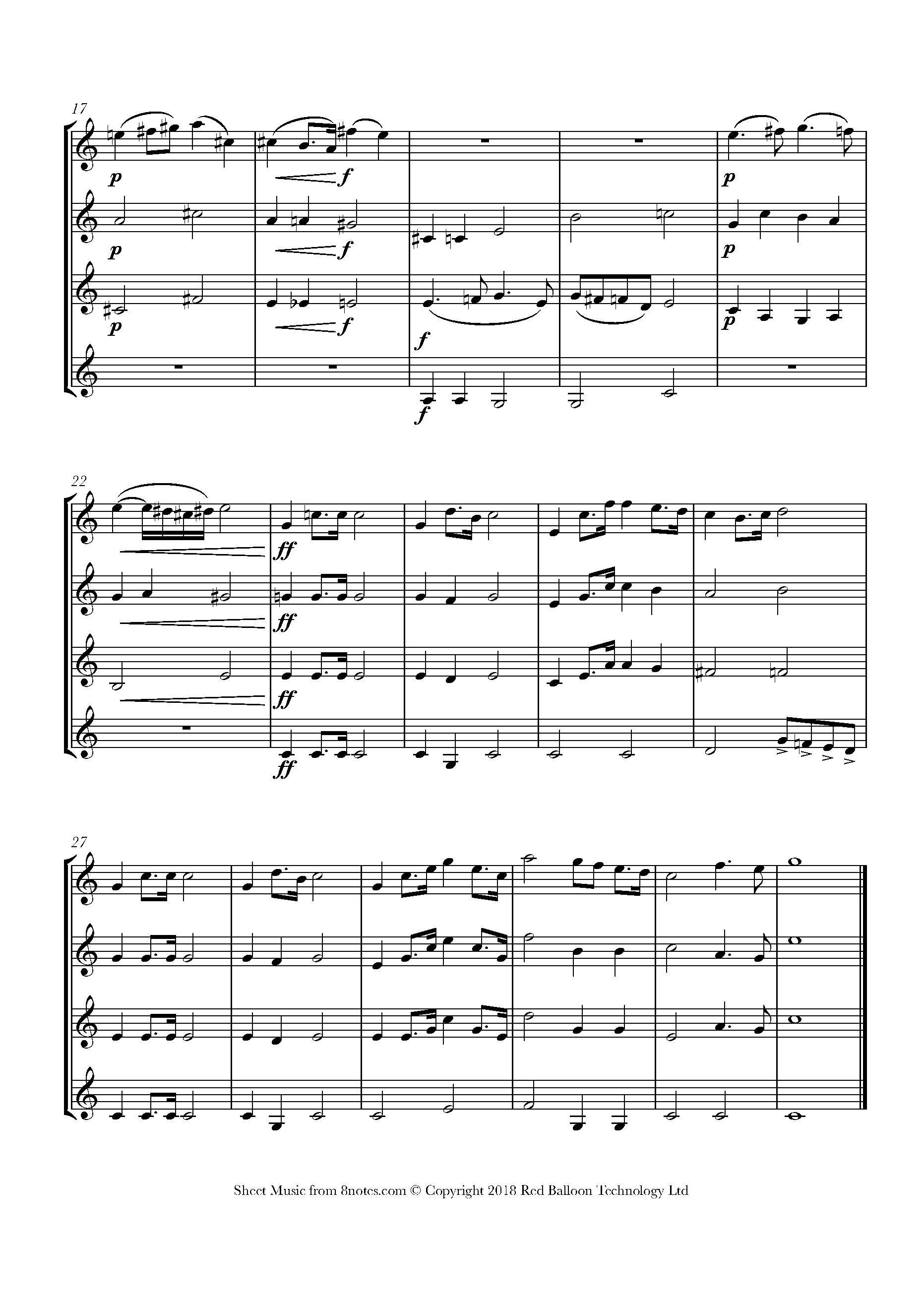 Wagner - Wedding March Sheet music for Trumpet Quartet - 8notes.com