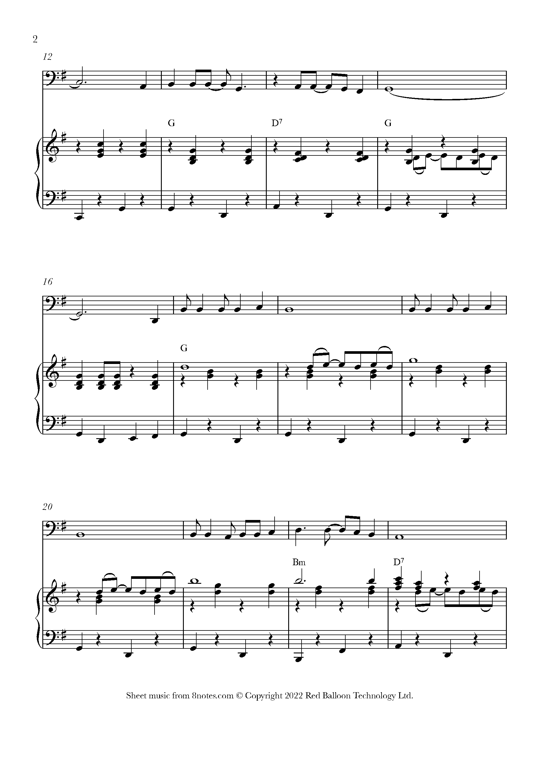 Sloop John B (The John B. Sails) Sheet Music For Tuba - 8notes.com