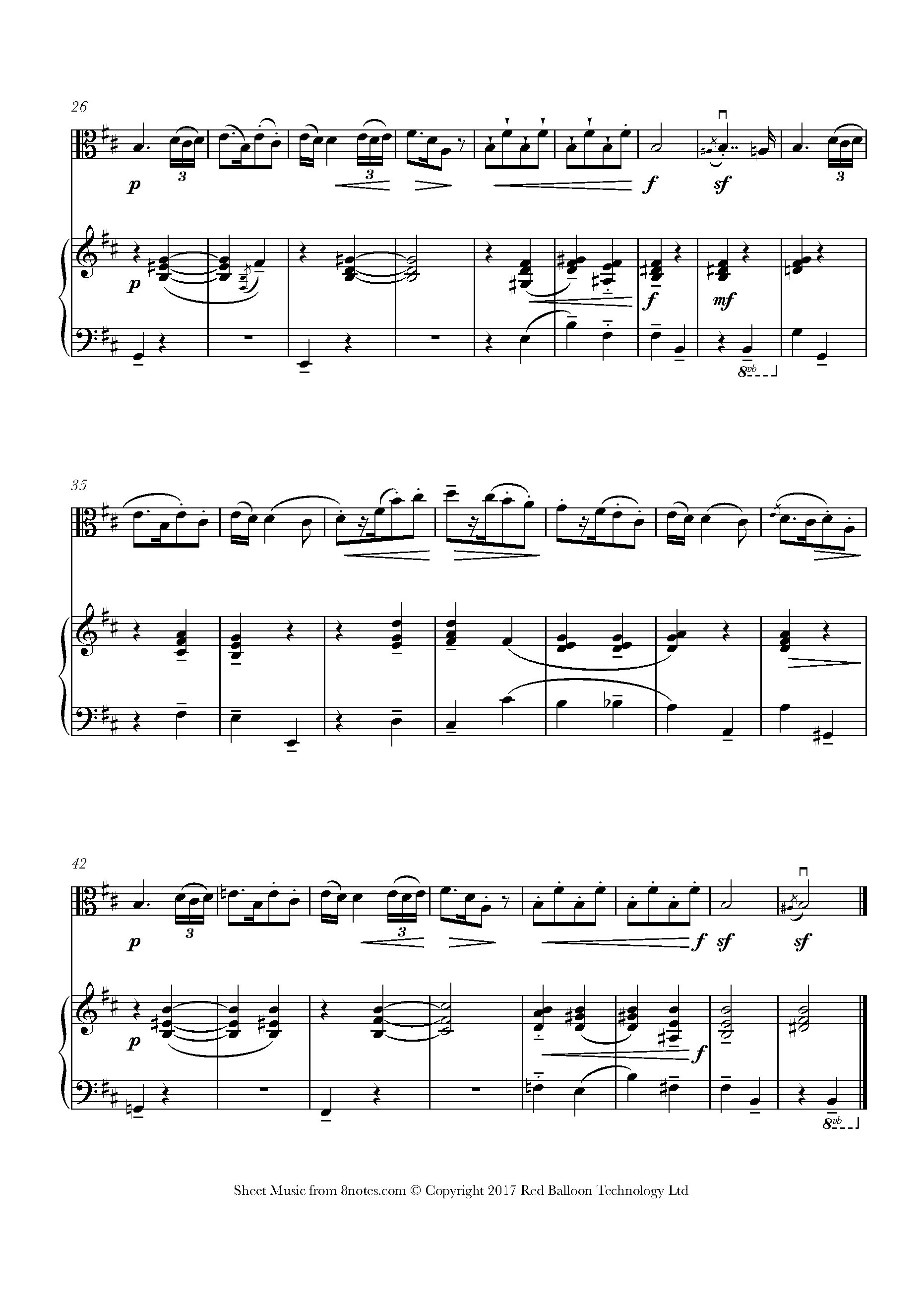 ﻿Bartók - Romanian Folk Dance No.1 Sheet music for Viola - 8notes.com