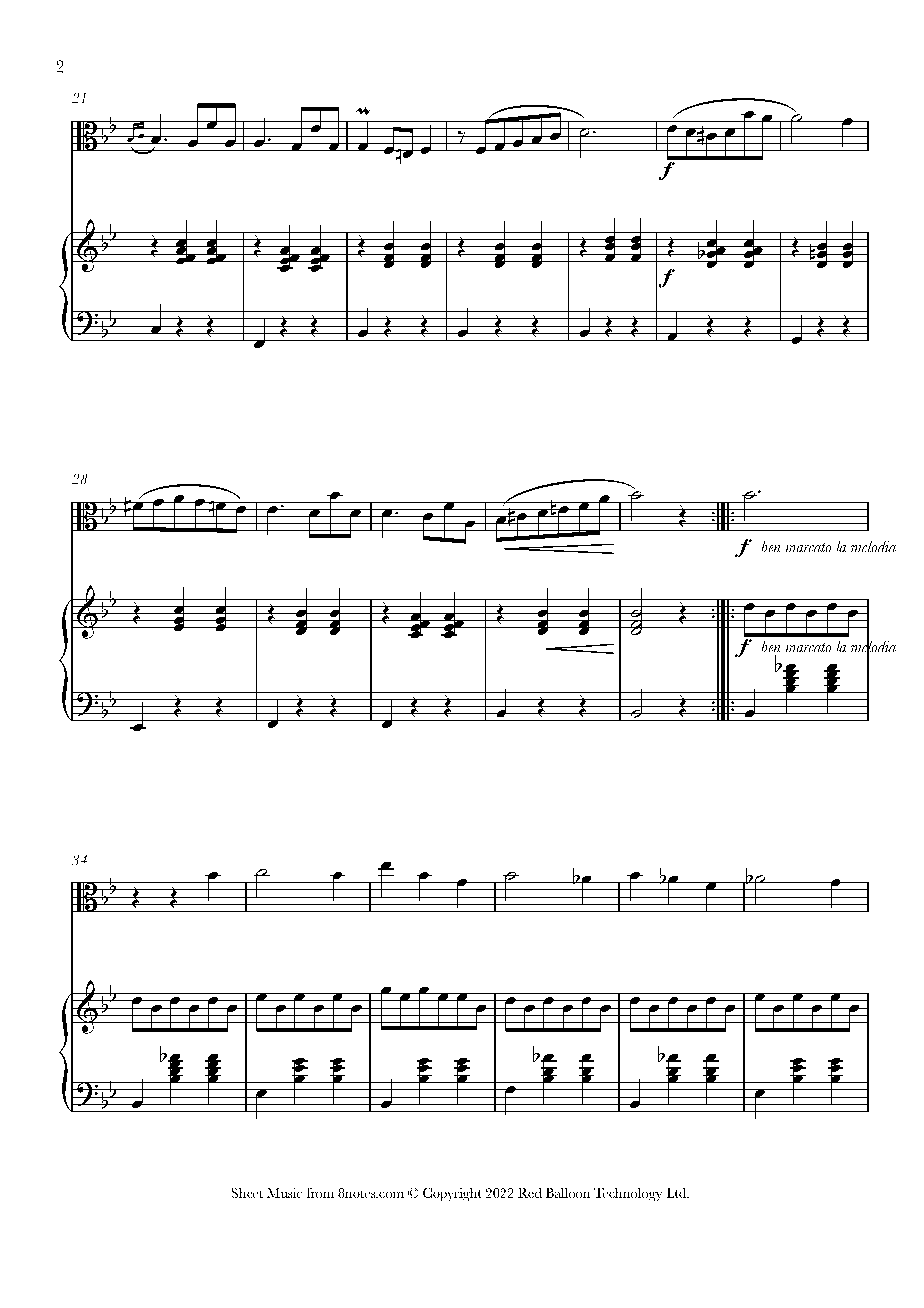 Carreno - Corbeille des Fleurs (Valse) Sheet music for Viola - 8notes.com