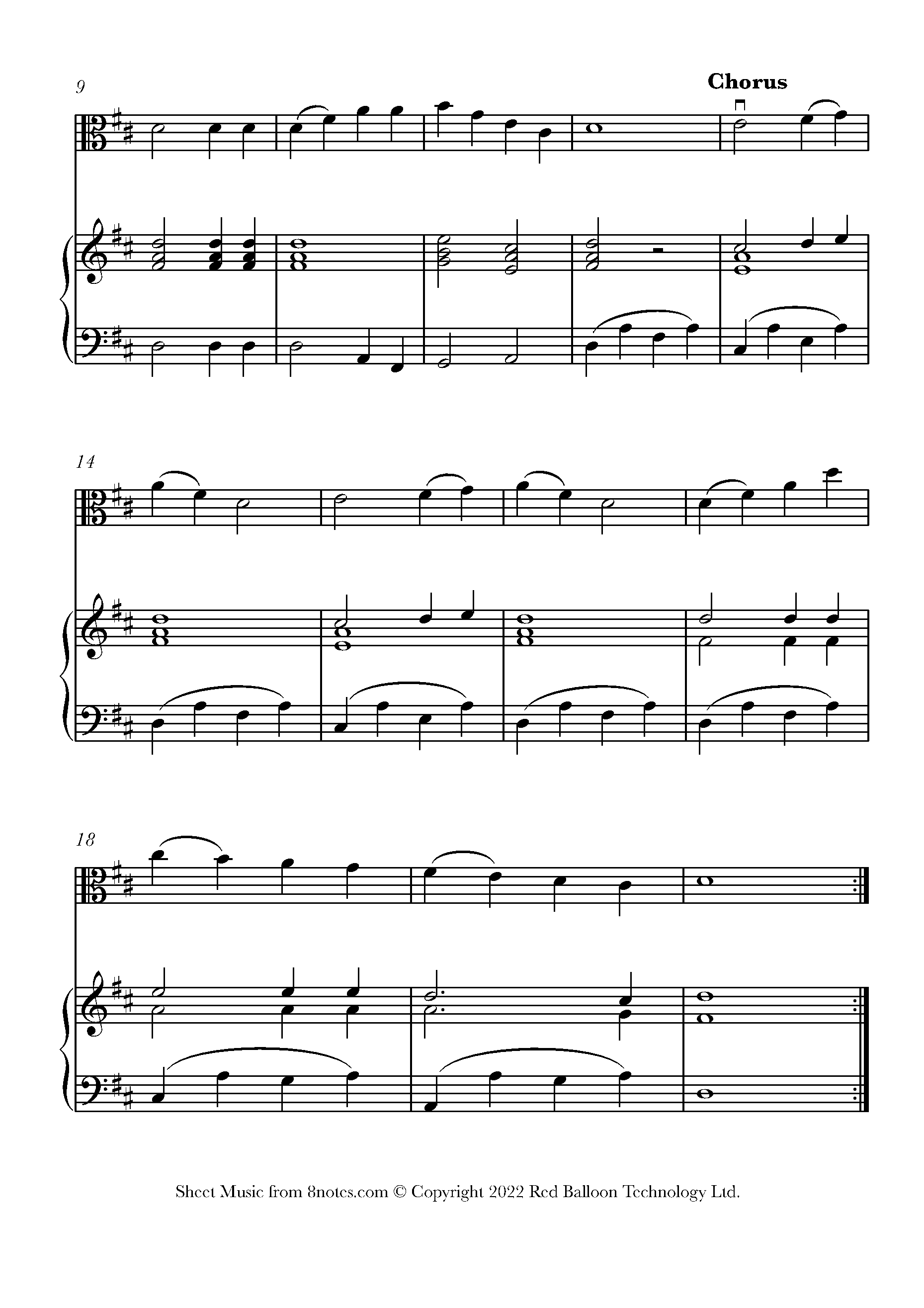 Early One Morning Sheet music for Viola - 8notes.com