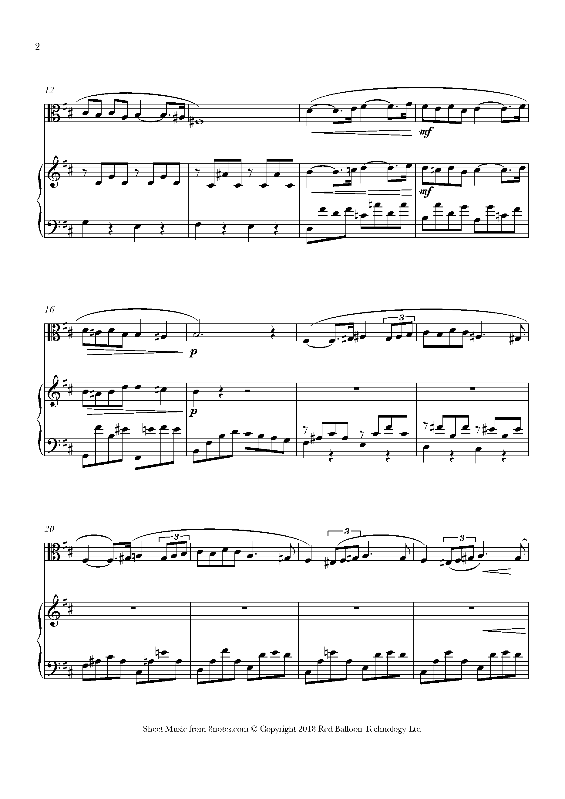 ﻿Fauré - Pavane Sheet music for Viola - 8notes.com