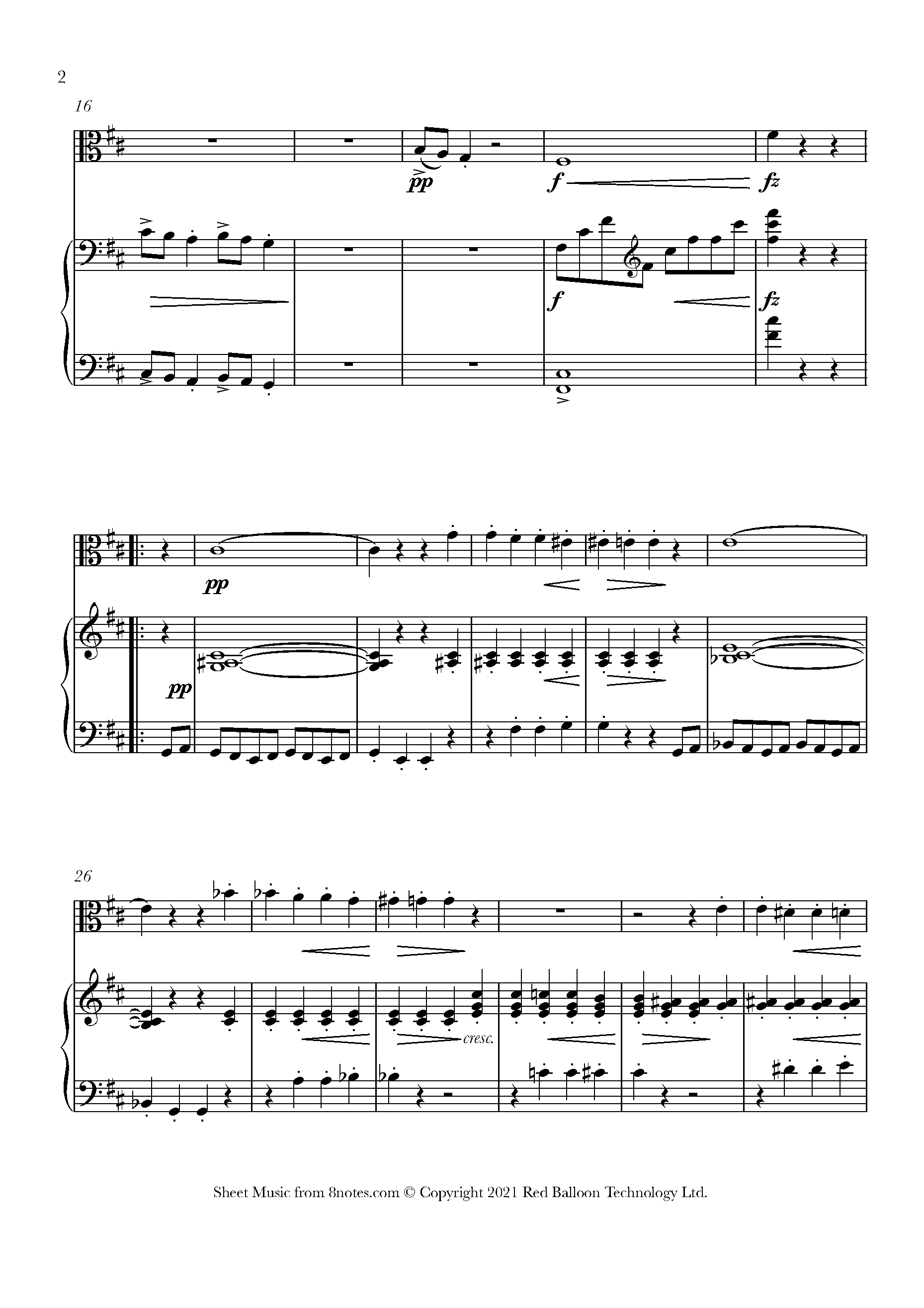 Grieg - Lyric Suite, Op. 71, No. 3, Puck Sheet music for Viola - 8notes.com