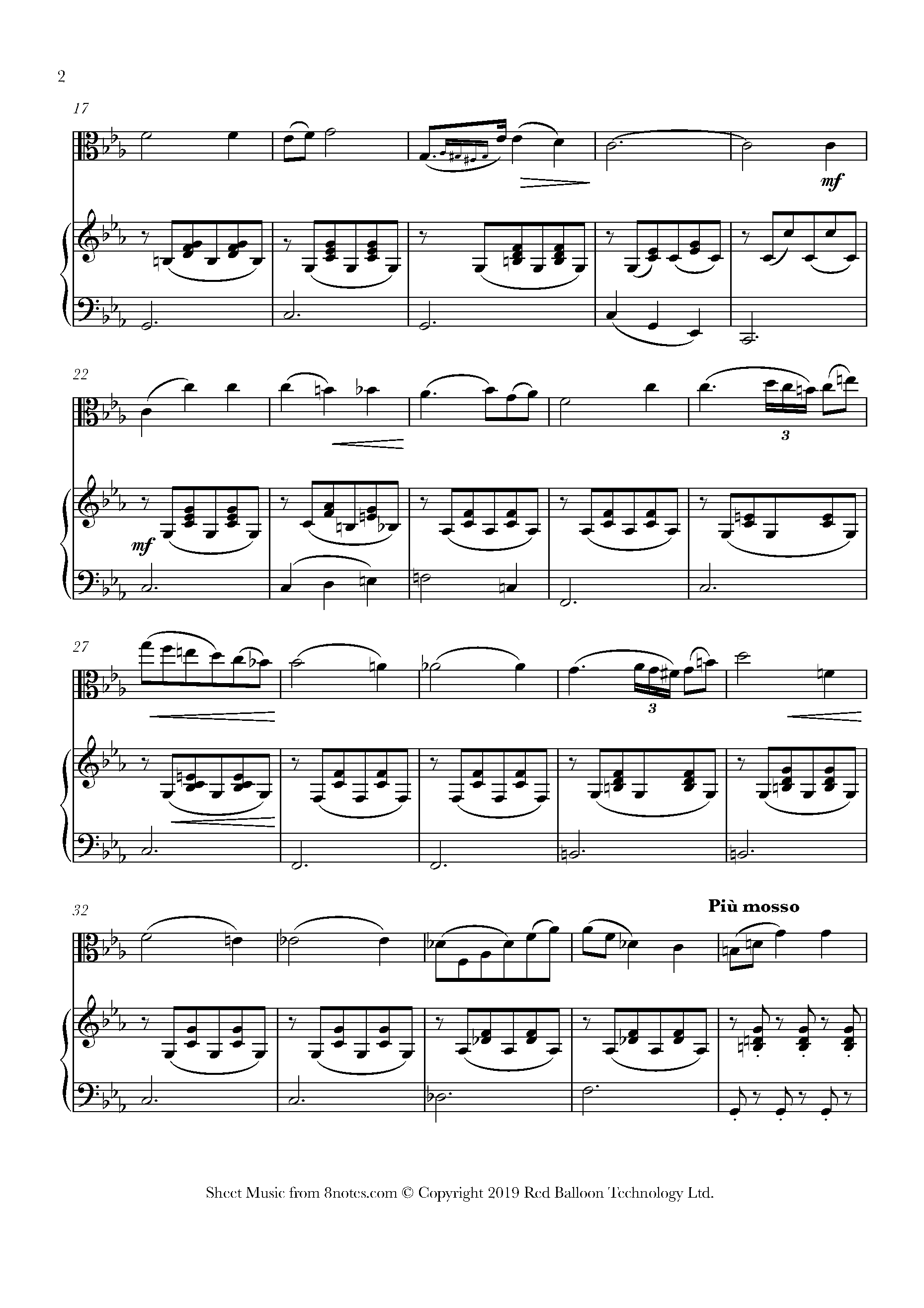 Offenbach - Les Larmes de Jacqueline Sheet music for Viola - 8notes.com