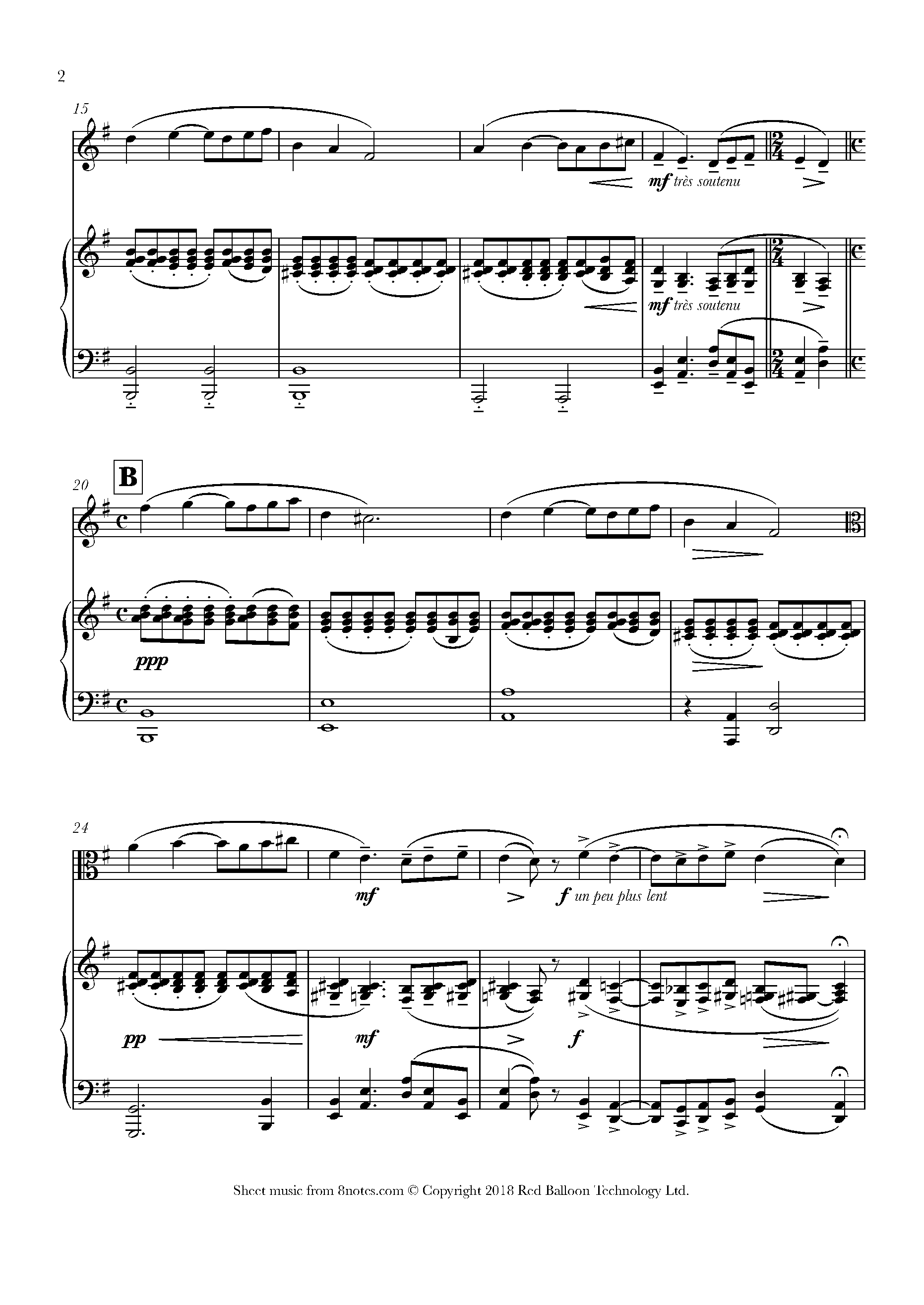 Ravel, Maurice - Pavane pour une infante defunte Sheet music for Viola 