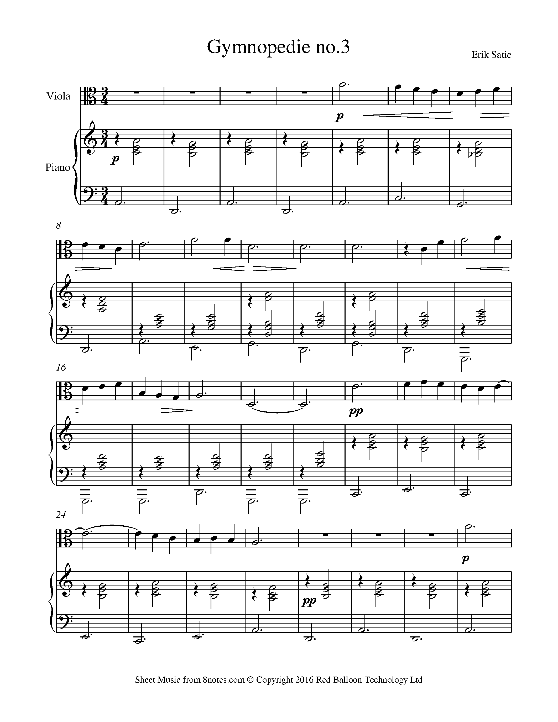 3 Gymnopédies et 3 Gnossiennes - E. SATIE - Piano Solo