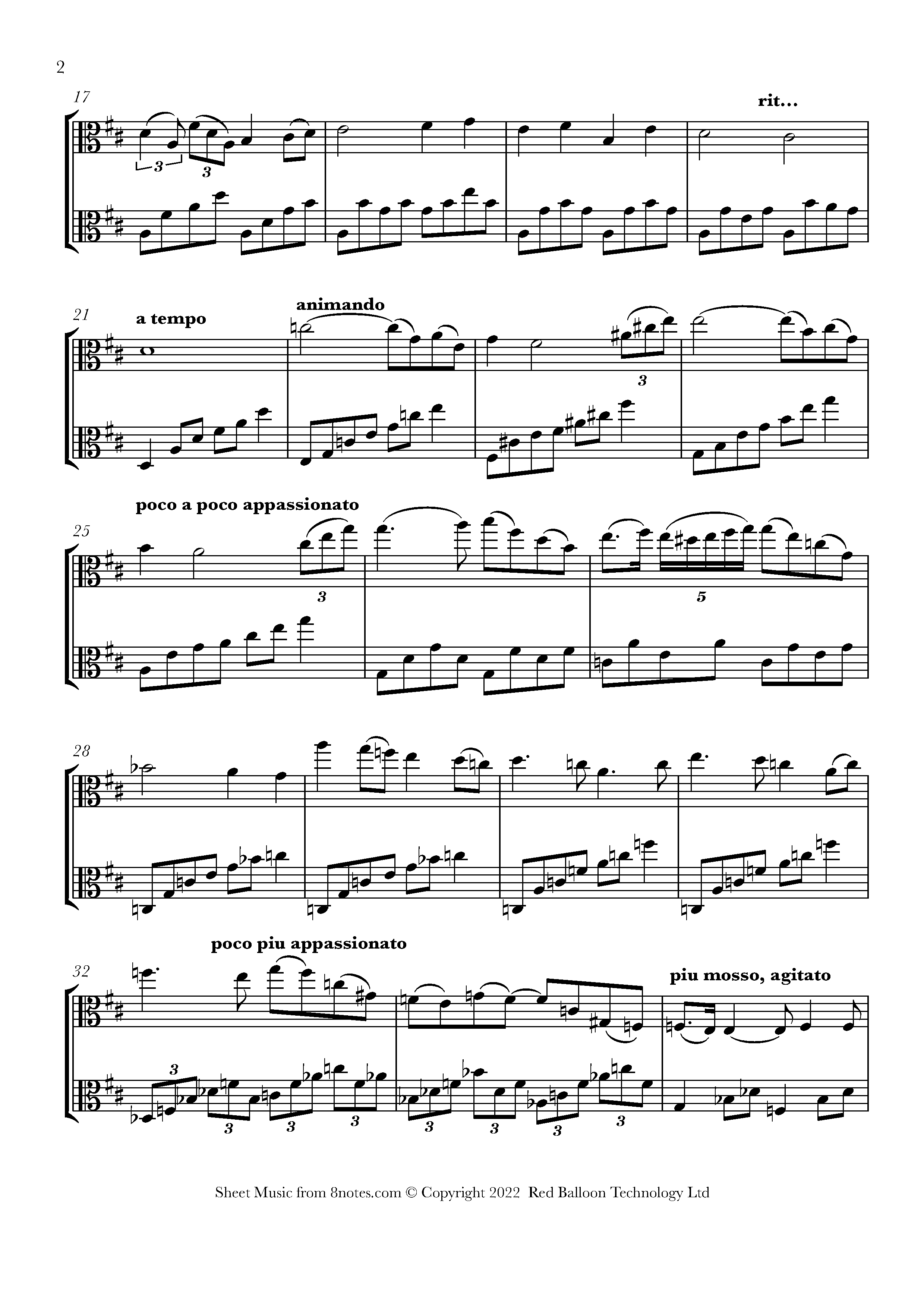 Massenet - Meditation from Thais Sheet music for Viola Duet - 8notes.com