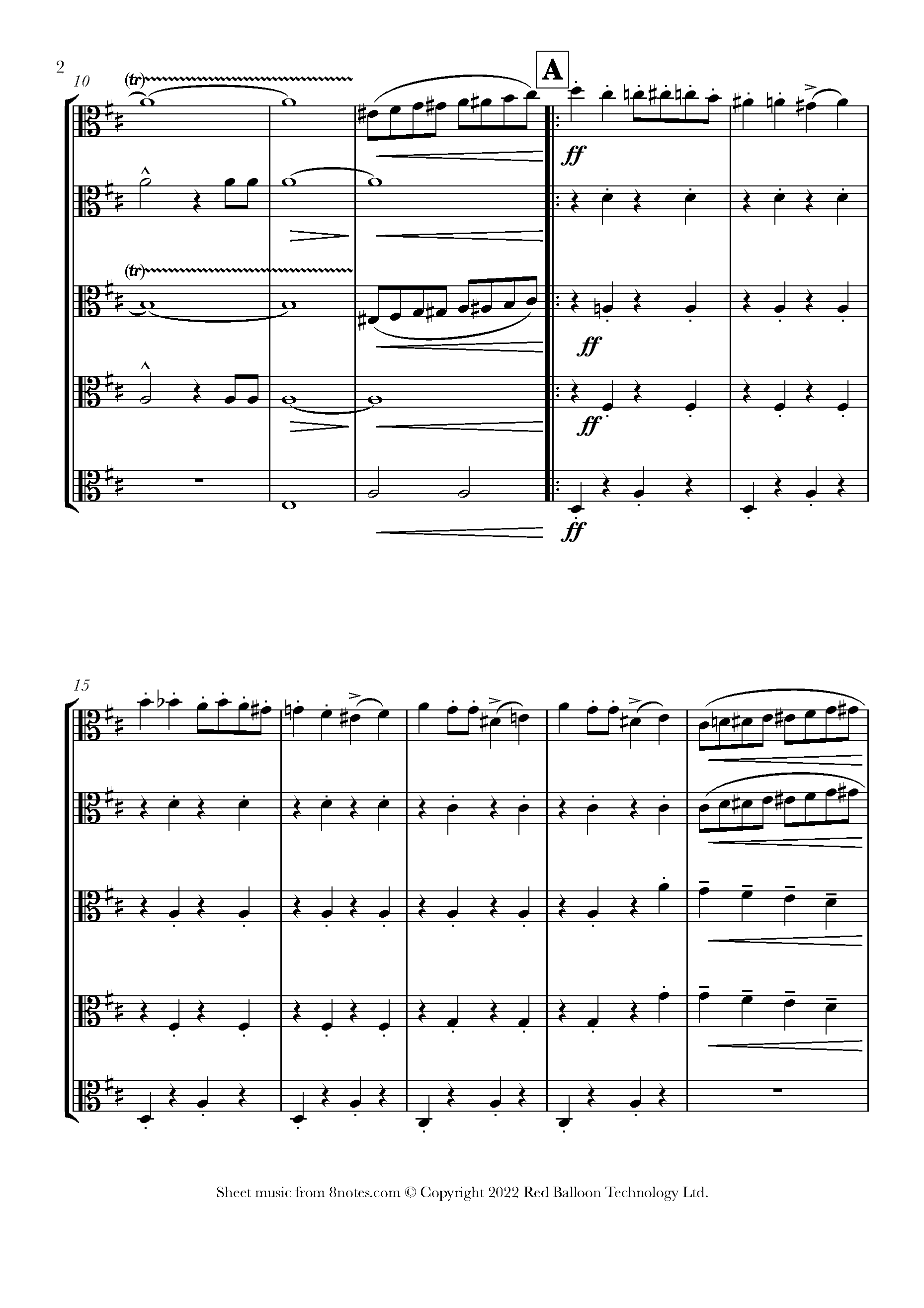 ﻿Fučík - Entry of the Gladiators Sheet music for Viola Ensemble ...