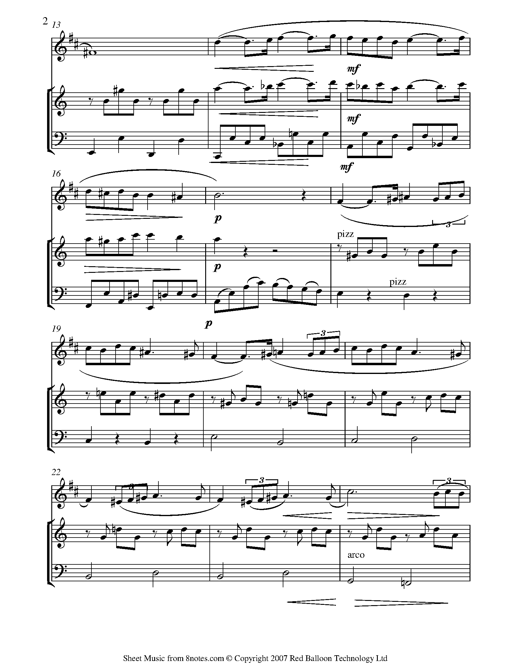 ﻿Fauré - Pavanne Sheet music for Violin-Clarinet-Cello - 8notes.com