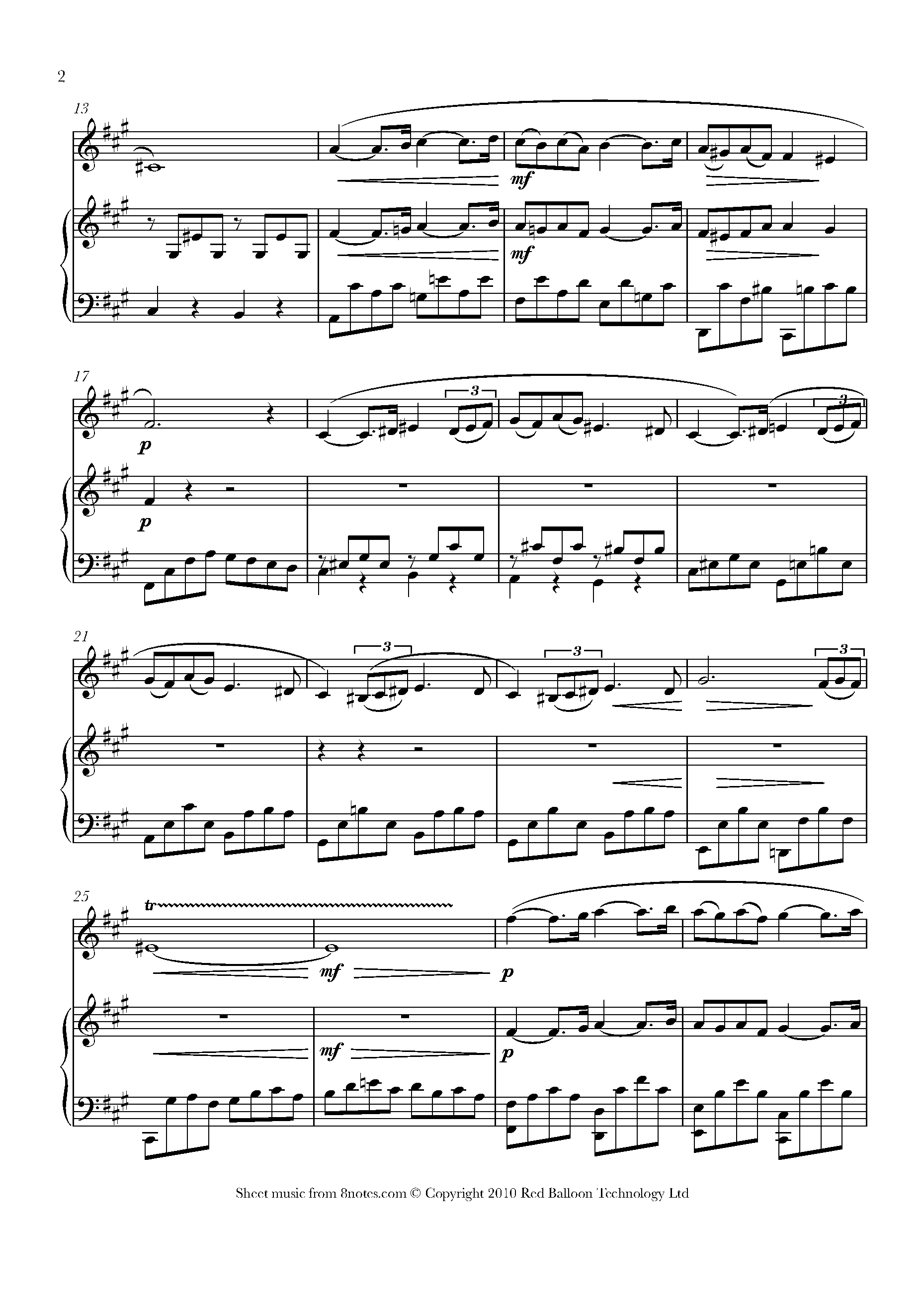 ﻿Fauré - Pavane Sheet music for Violin - 8notes.com