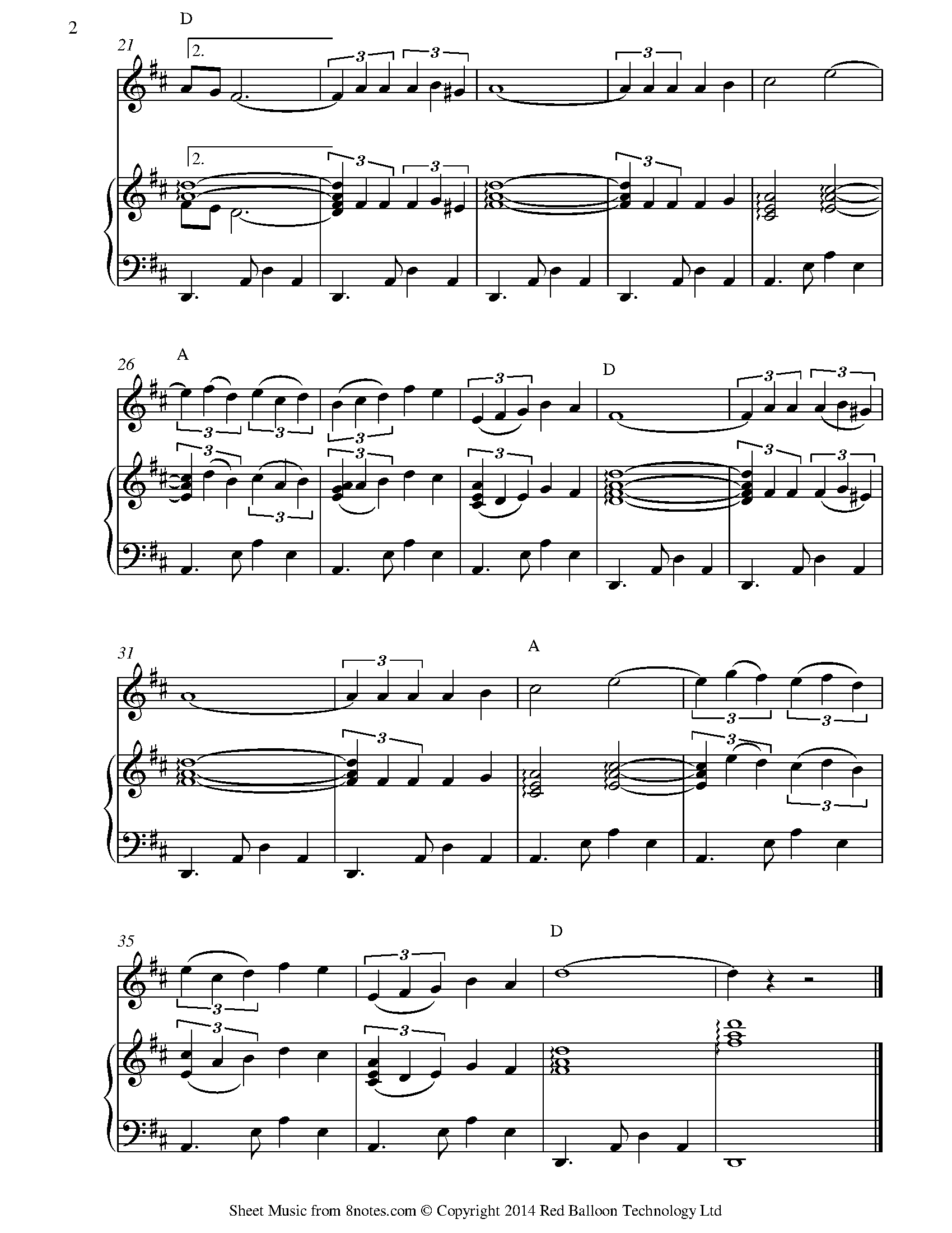 ﻿Sebastián Iradier - La Paloma (Tango) Sheet music for Violin - 8notes.com