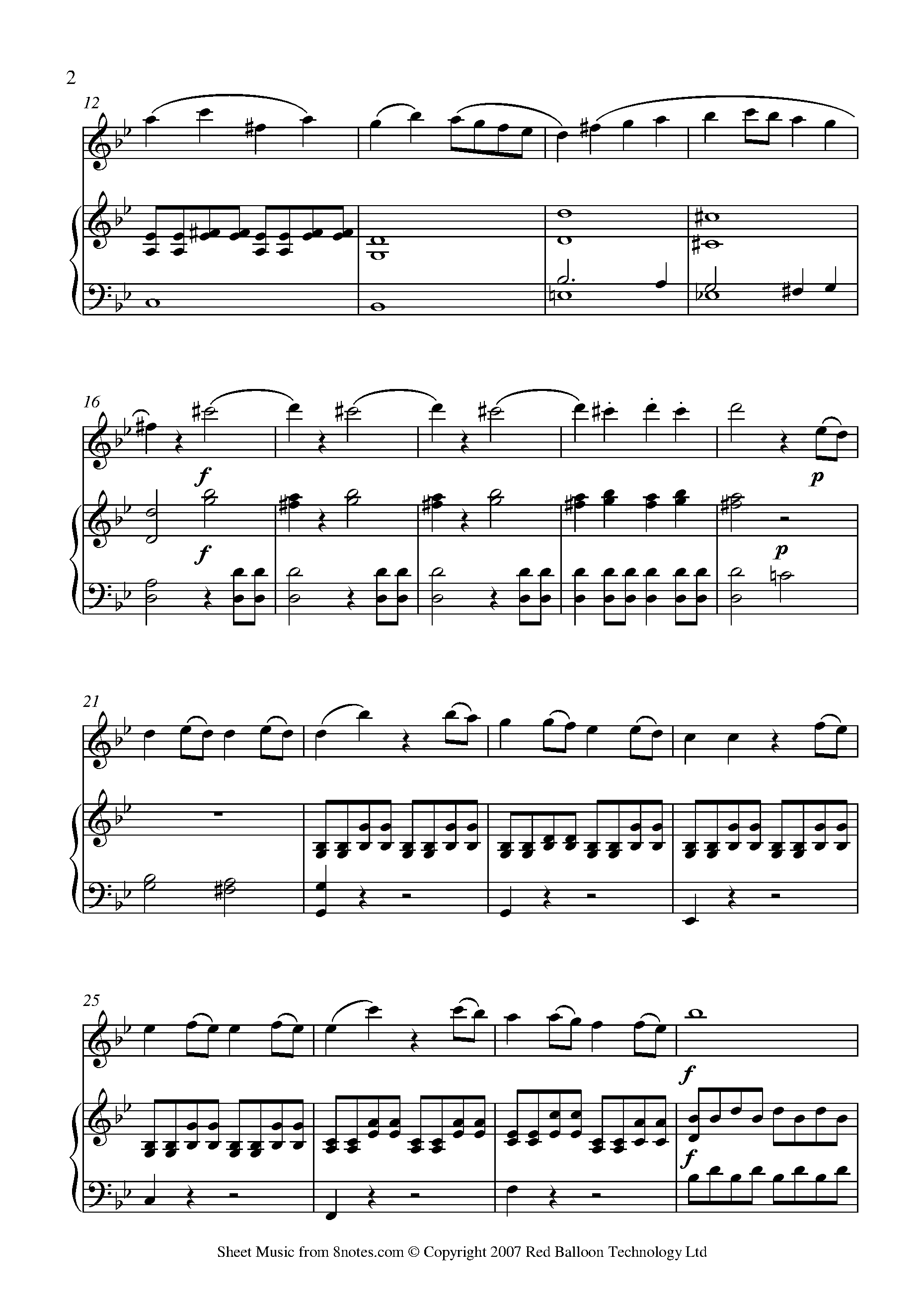 Mozart - Symphony no. 40 1st mvt Sheet music for Violin - 8notes.com