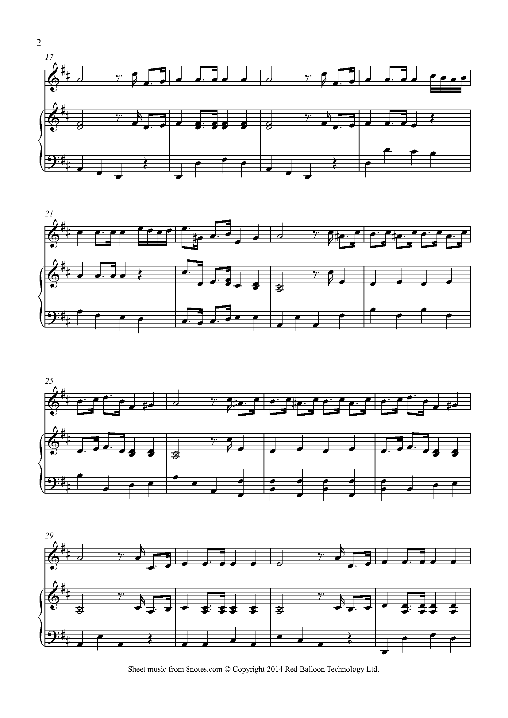 Mozart - Wedding March from Figaro Sheet music for Violin - 8notes.com