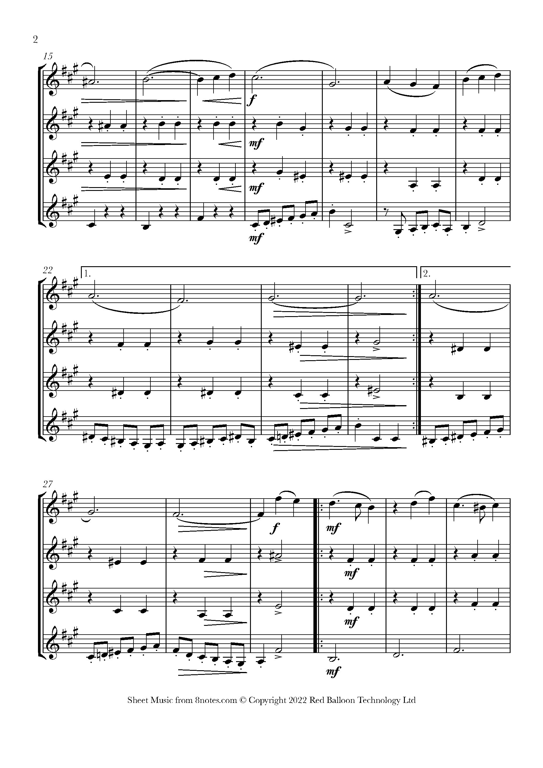 All My Love Sheet music for Violin Quartet - 8notes.com