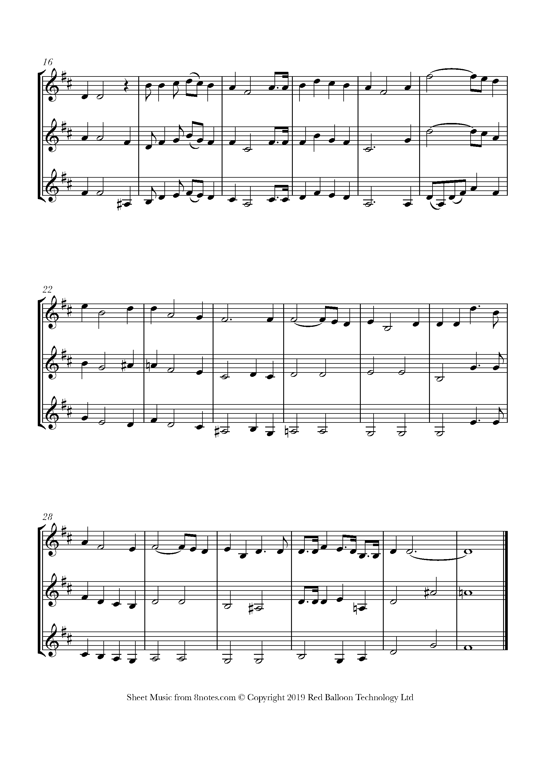 Deep River (Spiritual) Sheet music for Violin Trio - 8notes.com