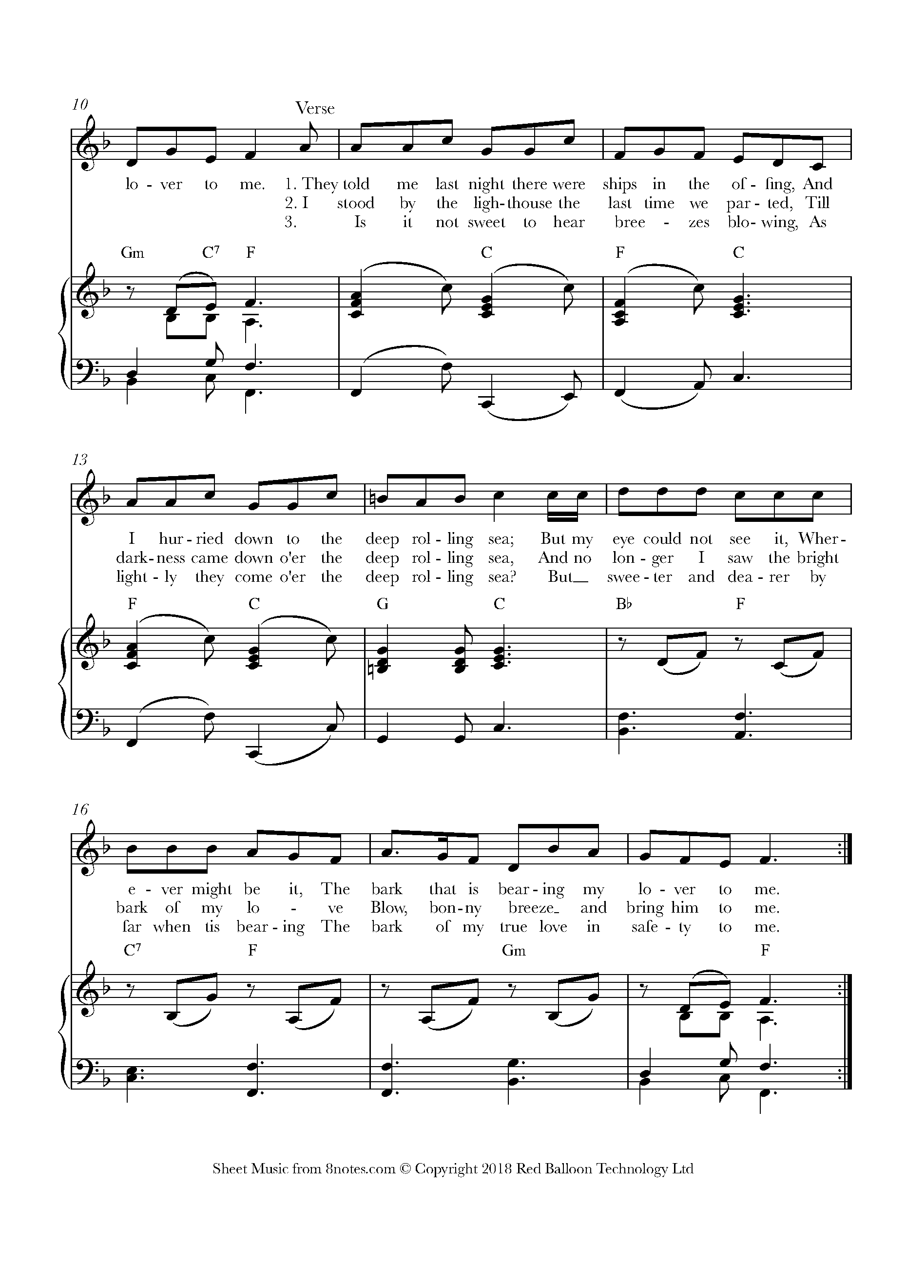 Blow the Wind Southerly Sheet music for Voice - 8notes.com