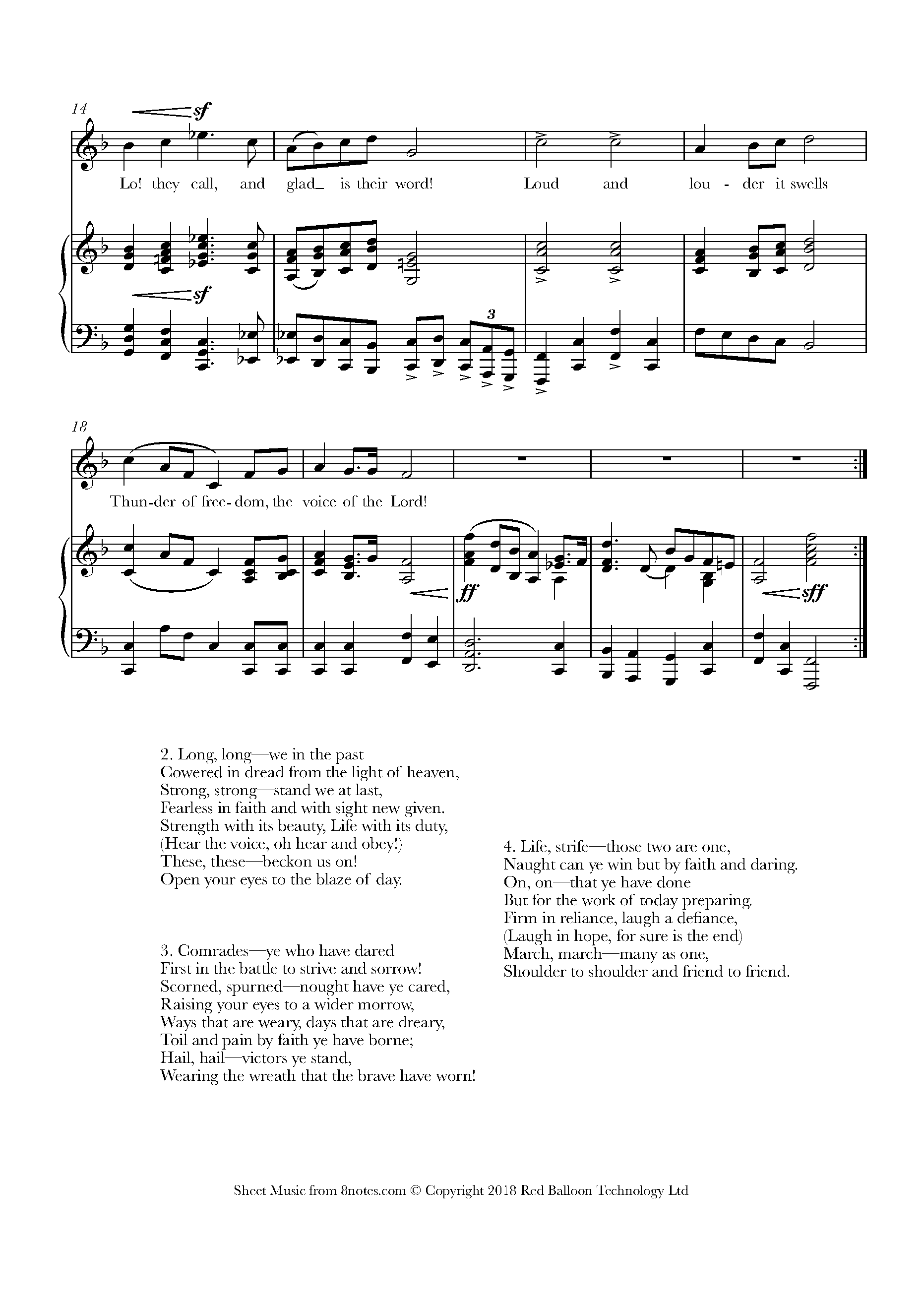 Smyth - The March of the Women Sheet music for Voice - 8notes.com