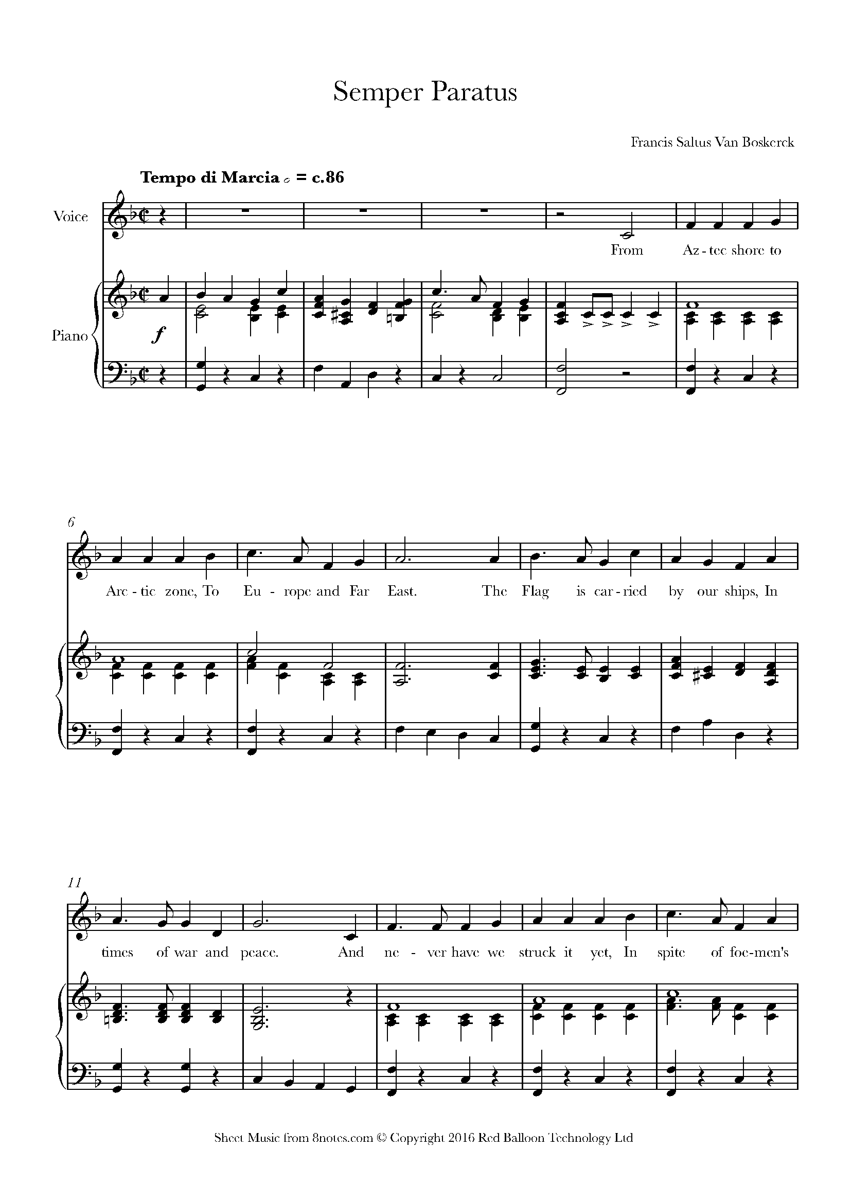 Semper Paratus Sheet Music