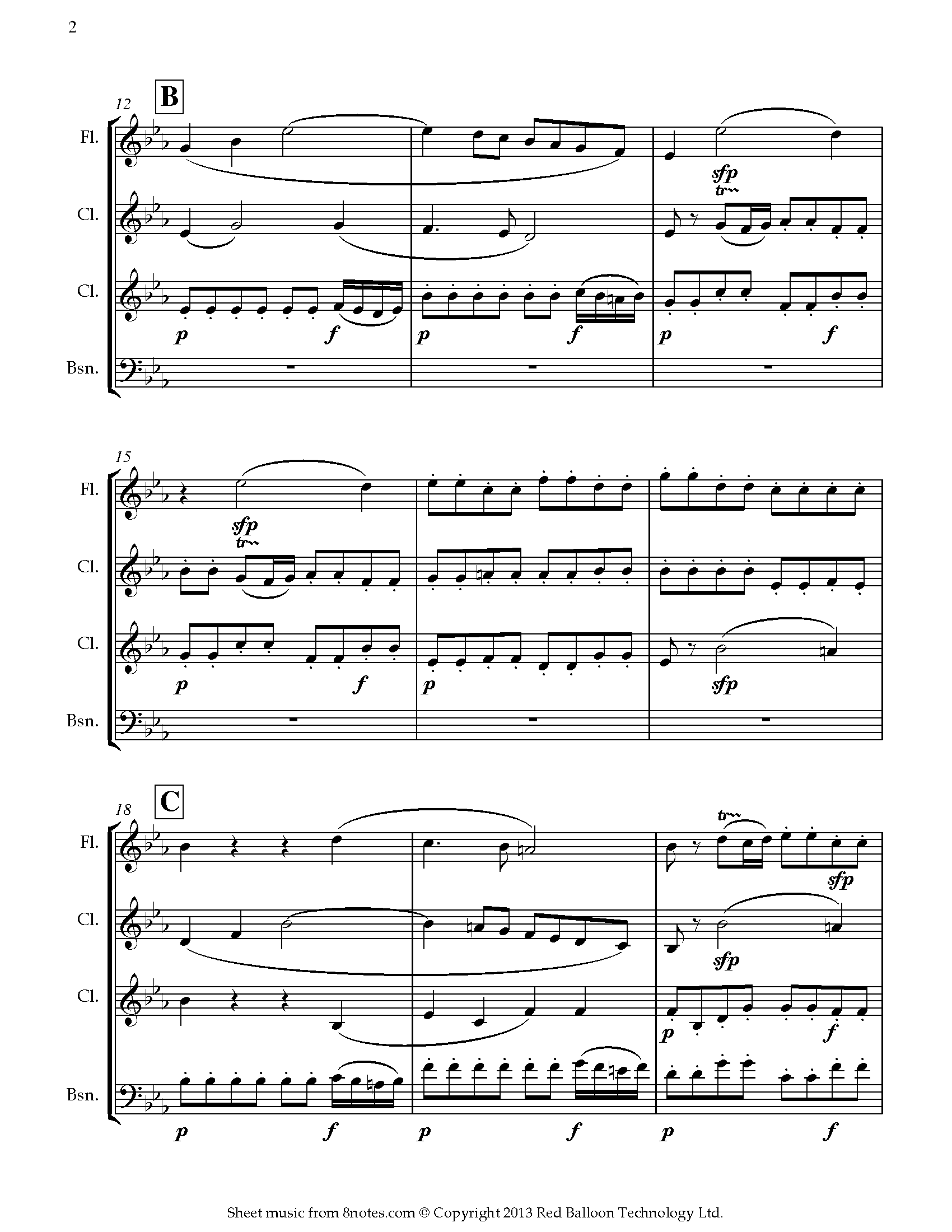 Mozart Magic Flute Overture Sheet Music For Wind Ensemble