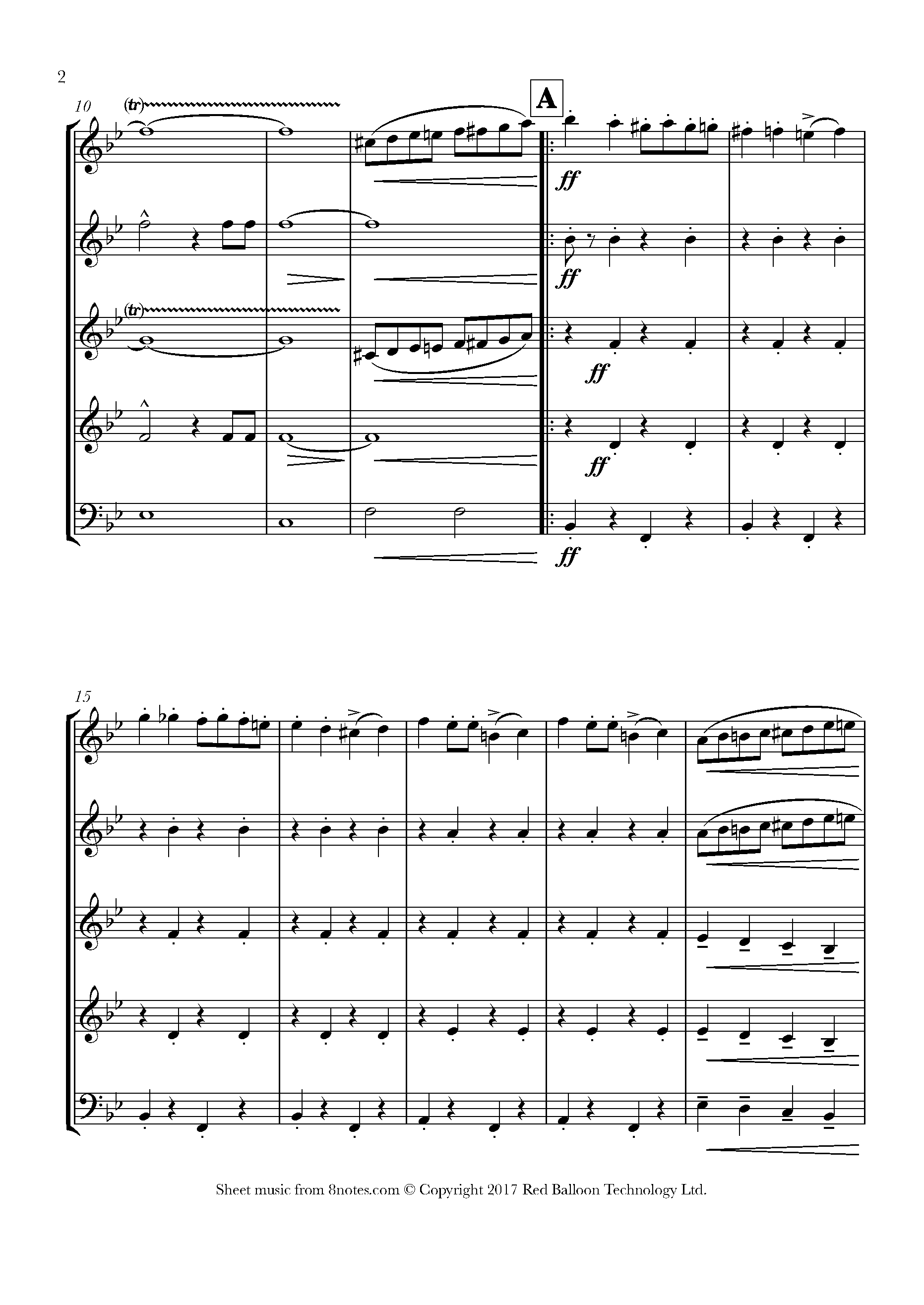 ﻿Fučík - Entry of the Gladiators Sheet music for Wind Quintet - 8notes.com