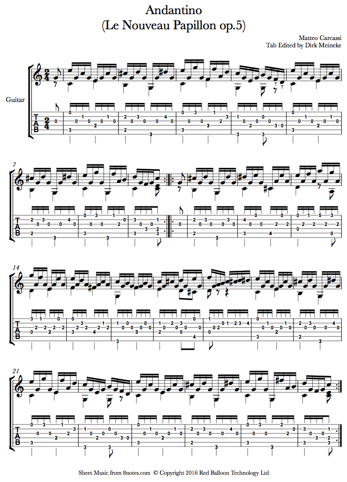 Andantino Каркасси. Маттео Каркасси Андантино. Andantino гитара Каркасси. Андантино табы для гитары.