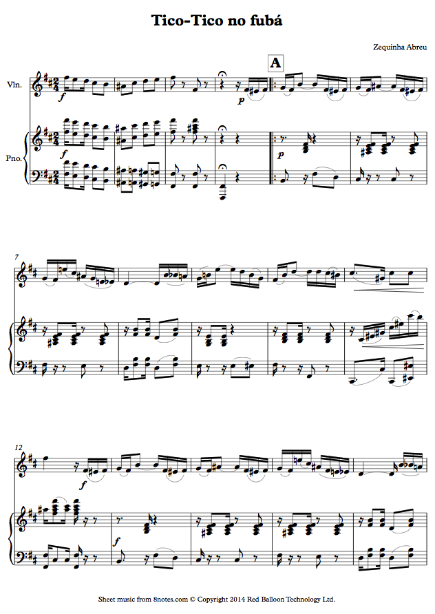 tico tico no fuba piano sheet music pdf for free